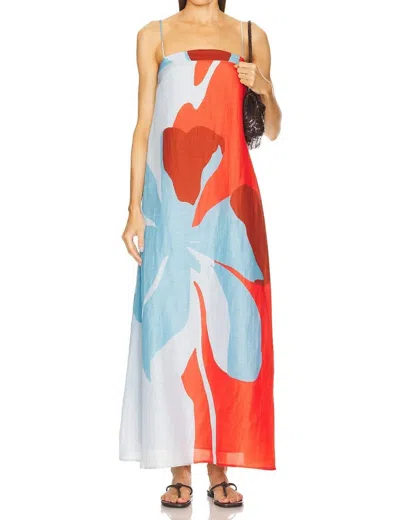 Significant Other Edith Maxi Dress In Crimson Stencil