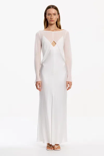 Significant Other Eevie Long Sleeve Maxi Dress In White