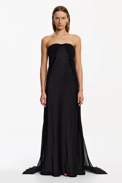 Significant Other Eevie Strapless Gown In Black