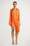 Significant Other Elaina Wrap Dress In Orange