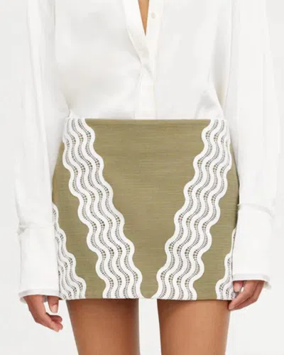 Significant Other Eleni Micro Skirt In Khaki
