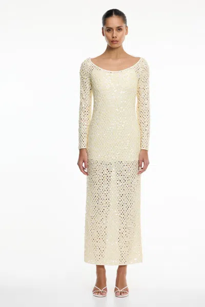 Significant Other Elliott Long Sleeve Maxi Dress In White