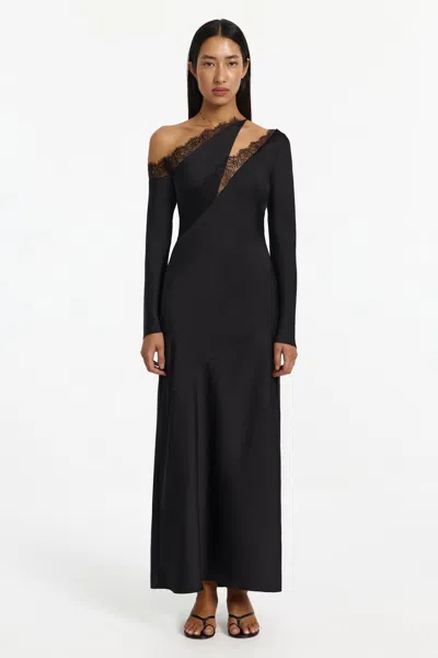 Significant Other Ellis Long Sleeve Maxi Dress In Black