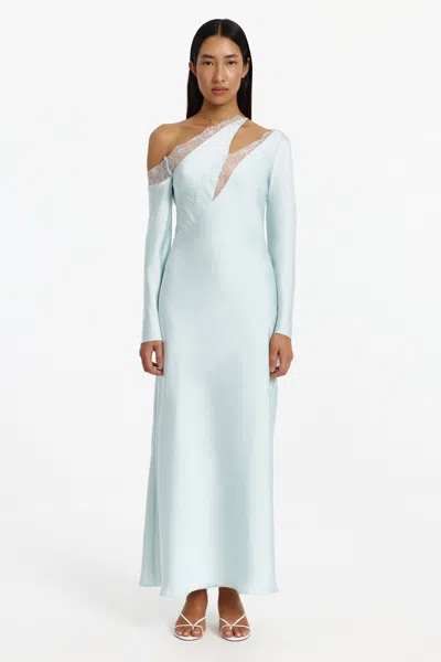 Significant Other Ellis Long Sleeve Maxi Dress In Blue