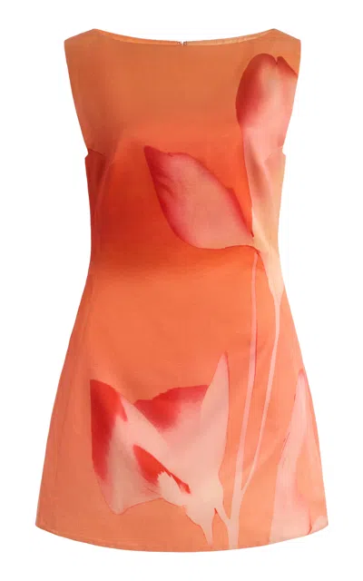 Significant Other Elvi Belted Mini Dress In Orange