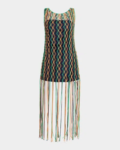 Significant Other Emelia Macramé Dress In Multi