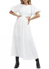 Significant Other Emily Midi Dress In Ivory Check In White