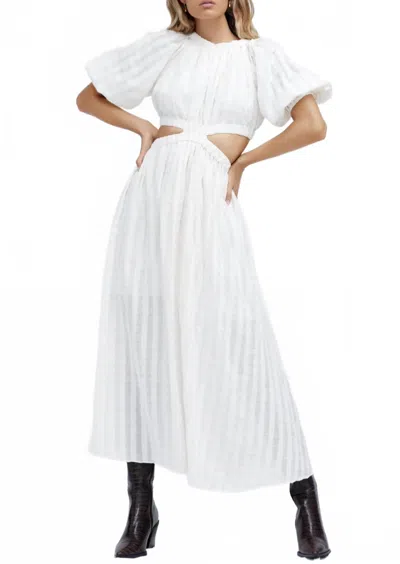 Significant Other Emily Midi Dress In Ivory Check In White