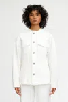 Significant Other Emma Fringed Jacket In White