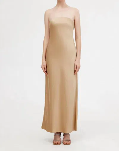 Significant Other Esme Strapless Maxi Dress In Sand In Beige