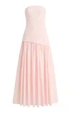 Significant Other Exclusive Blyth Strapless Cotton Maxi Dress In Pink