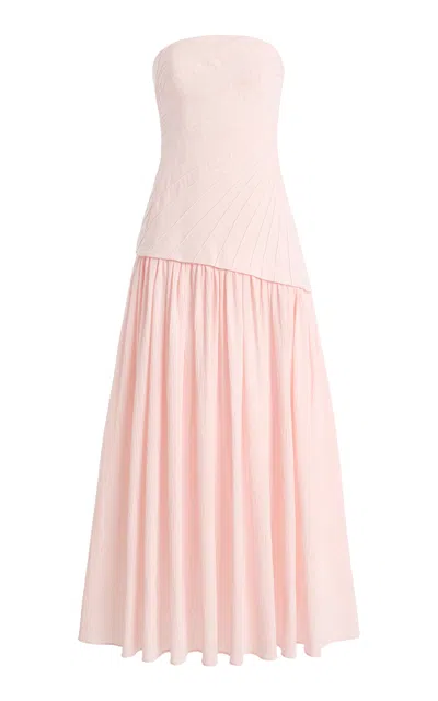 Significant Other Exclusive Blyth Strapless Cotton Maxi Dress In Pink