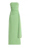 Significant Other Exclusive June Ruched Jersey Maxi Dress In Green