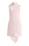 Significant Other Exclusive Lucile Satin Mini Halter Dress In Pink