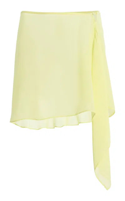 Significant Other Exclusive Milou Sarong Mini Skirt In Yellow