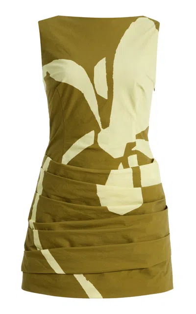 Significant Other Exclusive Phoebe Pleated Mini Dress In Green