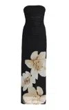 Significant Other Exclusive Printed Mesh Maxi Dress In Black