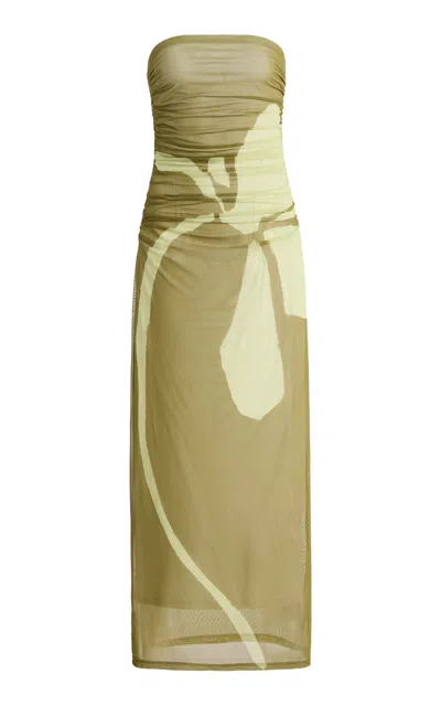 Significant Other Exclusive Sura Strapless Maxi Dress In Green