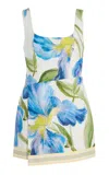Significant Other Exclusive Yarah Floral-printed Cotton Mini Dress In White