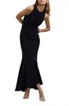 Significant Other Ezra Open-back Mermaid Gown In Black In Black