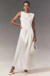 Significant Other Farrah Asymmetric Maxi Dress In White
