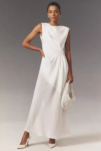 Significant Other Farrah Asymmetric Maxi Dress In White