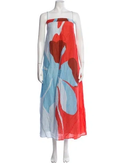 Pre-owned Significant Other Floral Print Long Dress In Multicolor