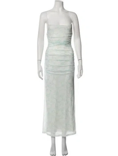 Pre-owned Significant Other Floral Print Long Dress W/ Tags In Green