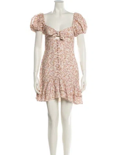 Pre-owned Significant Other Floral Print Mini Dress In Multi
