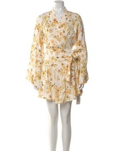 Pre-owned Significant Other Floral Print Mini Dress In Multi