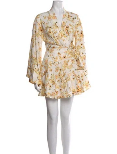 Pre-owned Significant Other Floral Print Mini Dress In Multi
