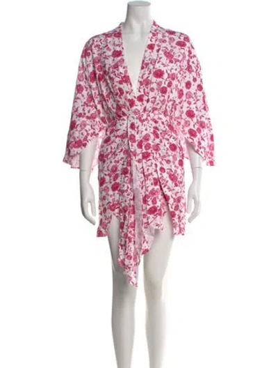 Pre-owned Significant Other Floral Print Mini Dress In Pink