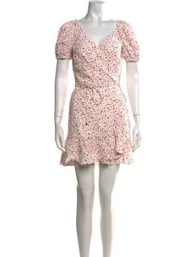 Pre-owned Significant Other Floral Print Mini Dress W/ Tags In Orange/white