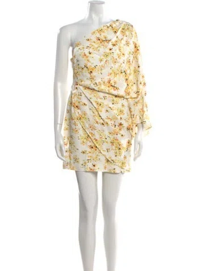 Pre-owned Significant Other Floral Print Mini Dress In White