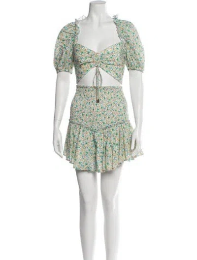 Pre-owned Significant Other Floral Print Skirt Set In Multi