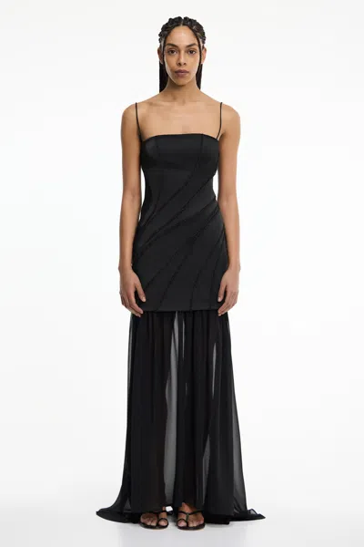 Significant Other Gaia Beaded Maxi Dress In Black