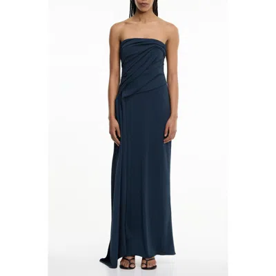 Significant Other Genesis Strapless Gown In Blue