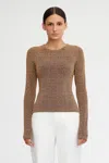 Significant Other Gia Long Sleeve Top In Brown