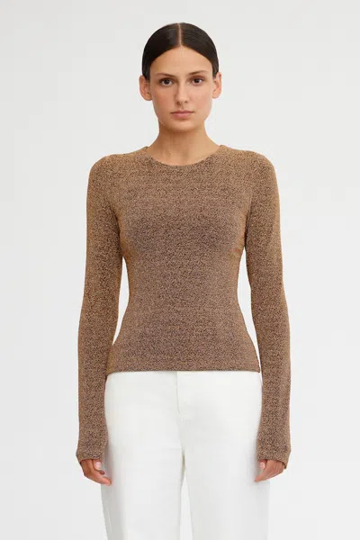 Significant Other Gia Long Sleeve Top In Brown
