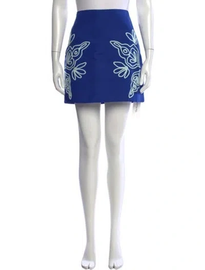 Pre-owned Significant Other Graphic Print Mini Skirt W/ Tags In Blue