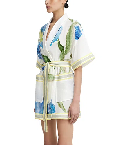 Significant Other Greer Wrap Dress In Iris Bouquet