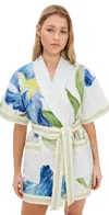 Significant Other Greer Wrap Dress In Iris Bouquet