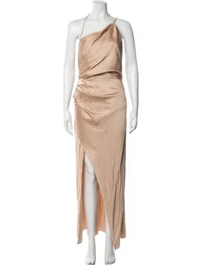 Pre-owned Significant Other Halterneck Long Dress In Neutral