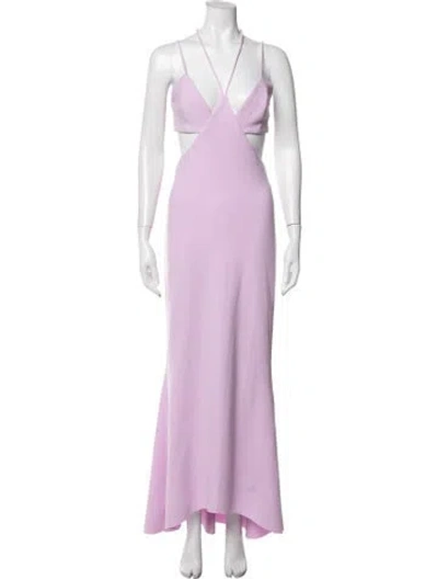 Pre-owned Significant Other Halterneck Long Dress In Purple