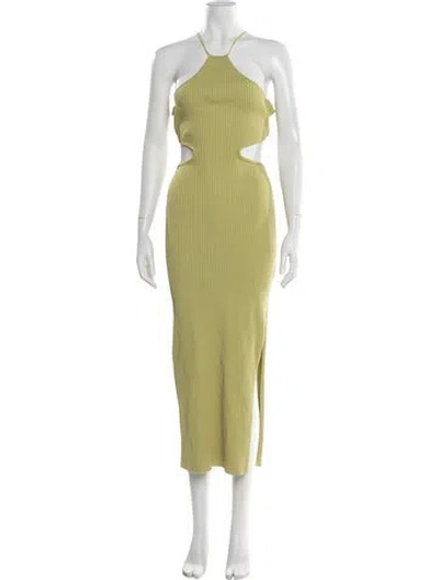 Pre-owned Significant Other Halterneck Long Dress W/ Tags In Green