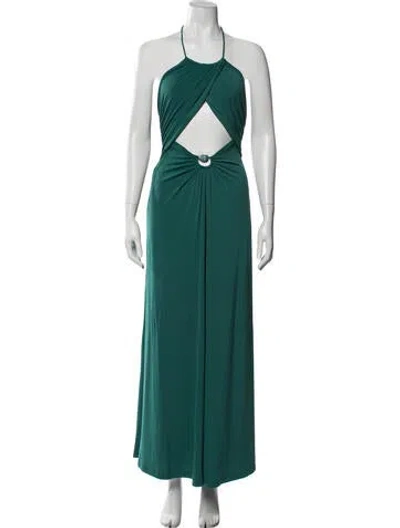 Pre-owned Significant Other Halterneck Long Dress W/ Tags In Green