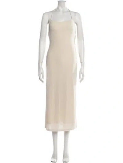 Pre-owned Significant Other Halterneck Midi Length Dress In Yellow