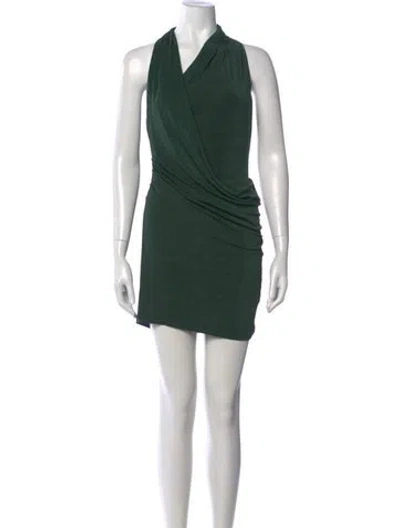 Pre-owned Significant Other Halterneck Mini Dress In Green