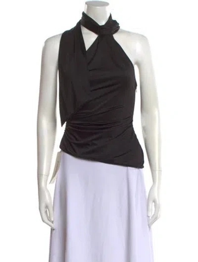 Pre-owned Significant Other Halterneck Sleeveless Top In Black