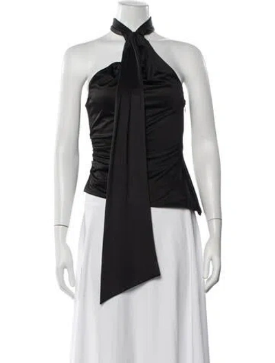 Pre-owned Significant Other Halterneck Sleeveless Top In Black
